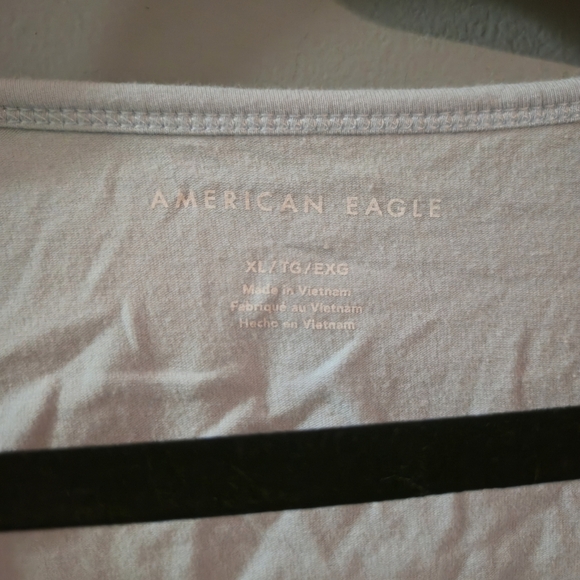 XL American Eagle Light Blue Crop Top Tie Shoulder Tank Top Sleeveless Y2k 90s - Picture 3 of 4